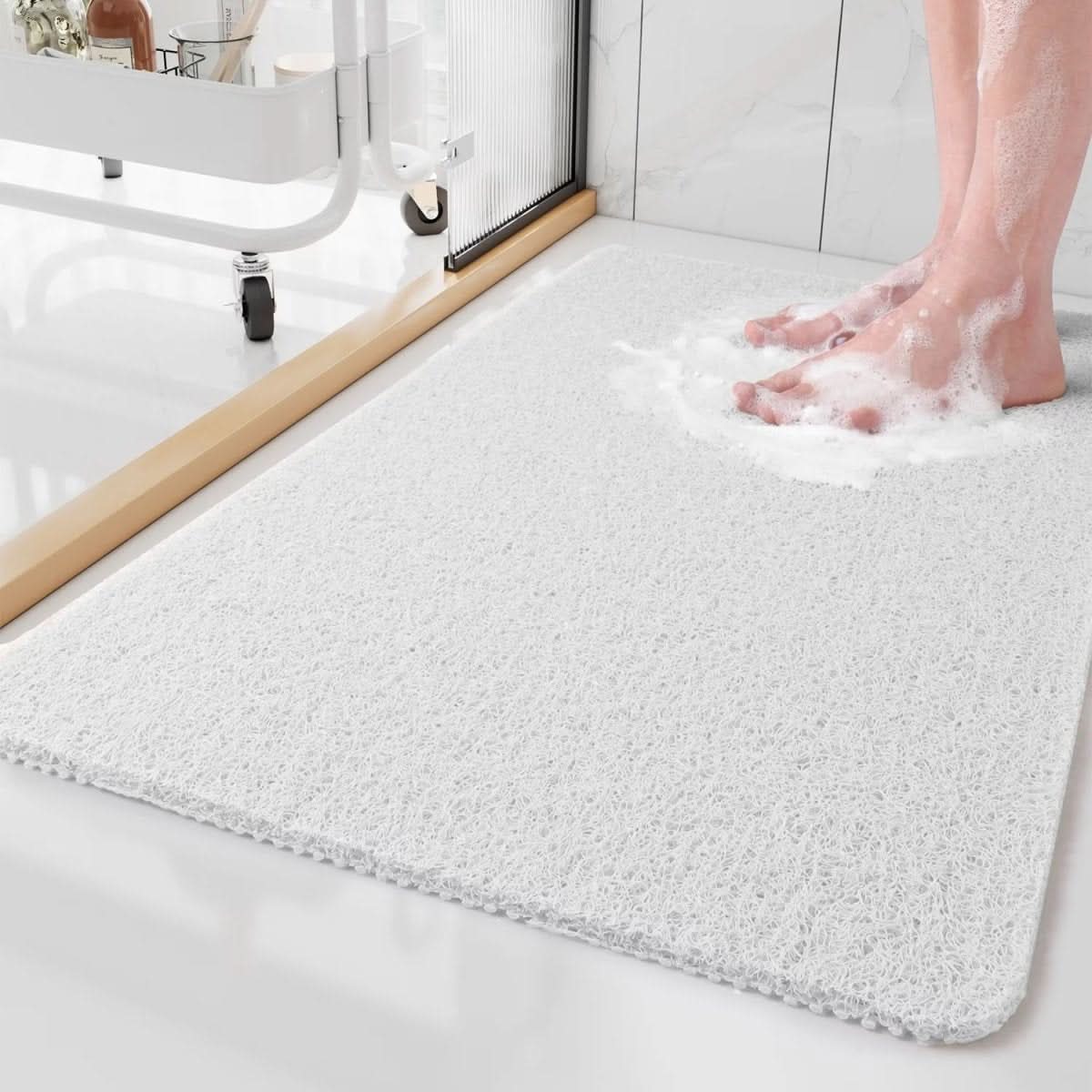 AQUALUXE Rutschfeste Duschmatte mit Drainage | Karnz