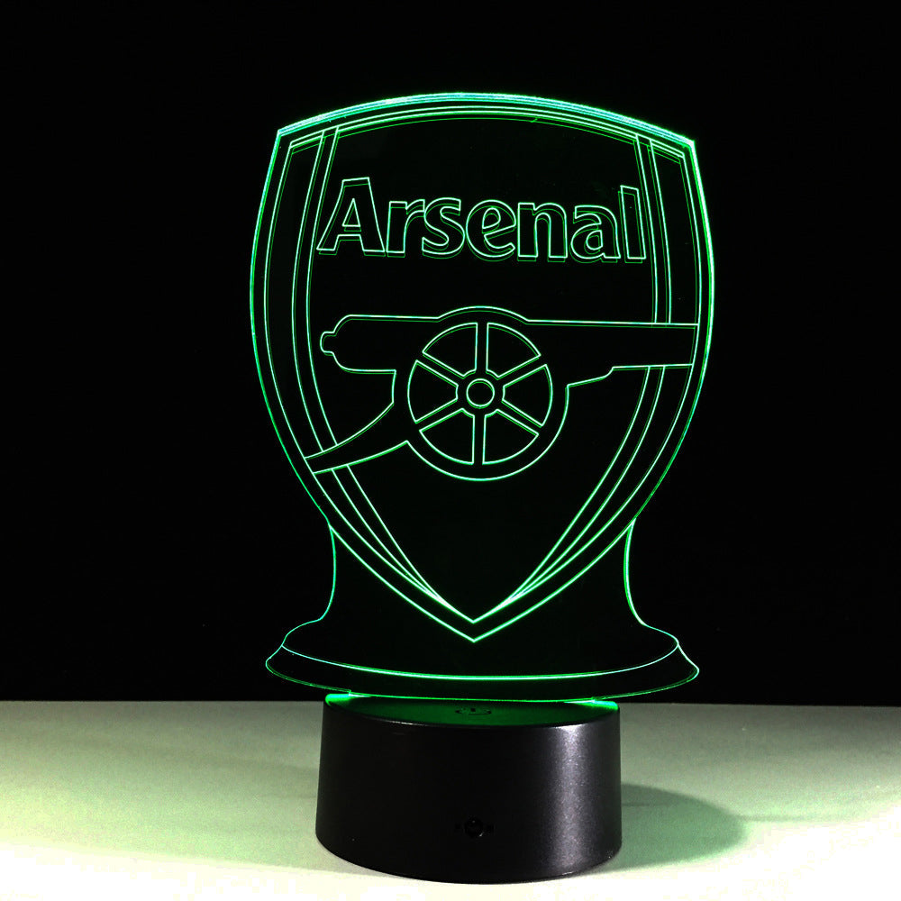 Arsenal Fußball-3D-Optische-Täuschungslampe