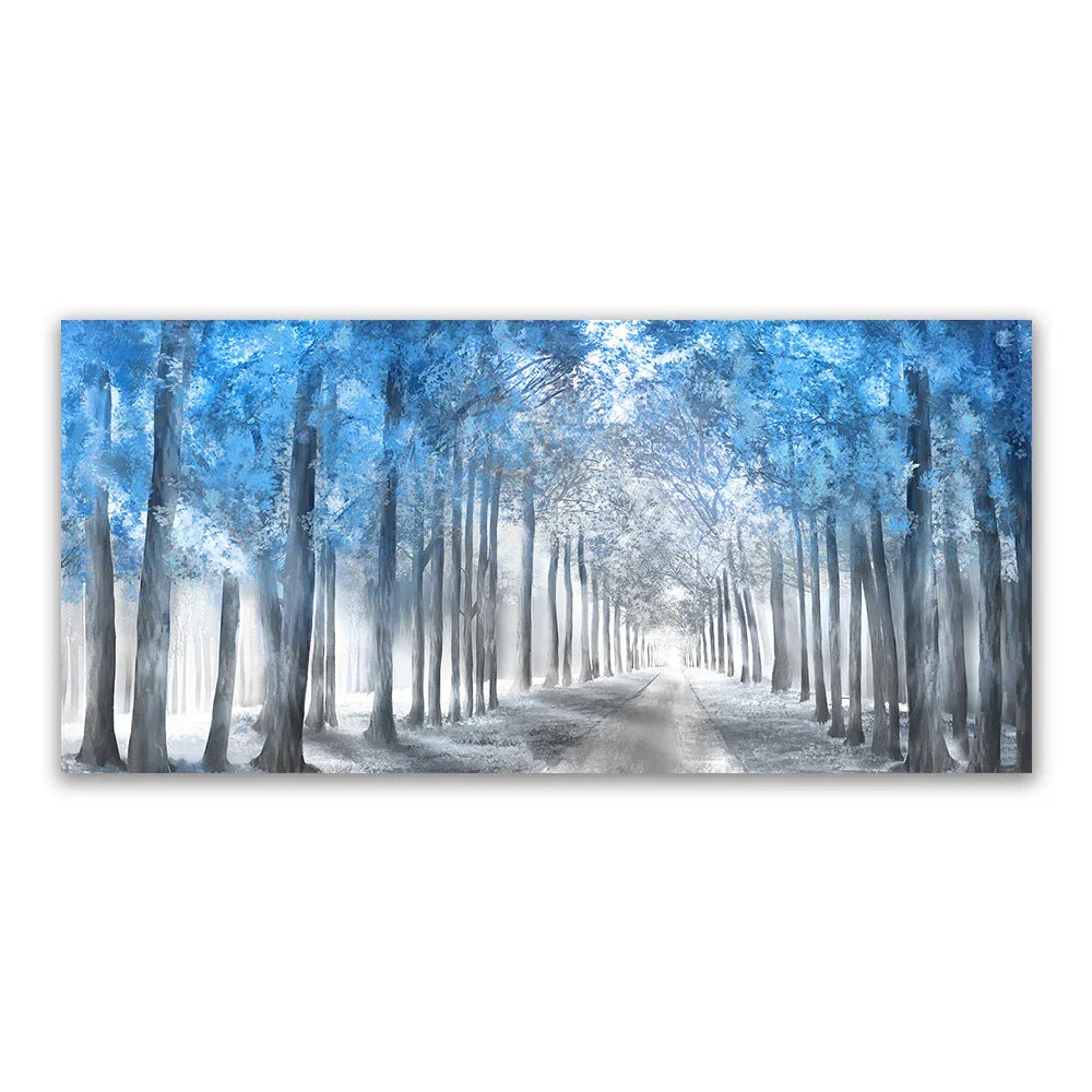 Herbstsonnenwald Wandkunst Fine Art Leinwanddruck Natürliches Landschaftsbild Für Wohnzimmer Esszimmer Skandinavische Wohnkultur