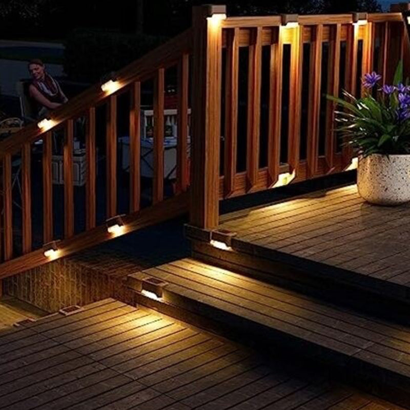 Modern Minimalist Solar Waterproof Rechteckige Plastik LED Außenleuchte Für Garten | Karnz