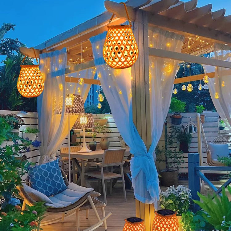 Traditionelles Chinesisches Solar-Wasserdicht Oval Rund Hollow Mesh ABS LED Außen Landschaftslicht Für Garten | Karnz