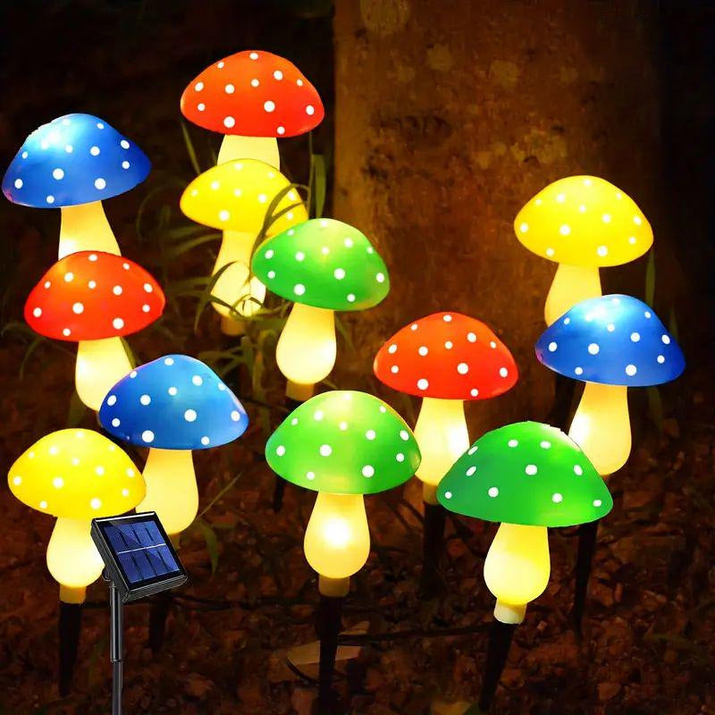Zeitgenössische kreative wasserdichte Solar-Pilz-Kunststoff-LED-Landschaftsbeleuchtung Außenlichter für den Garten | Karnz