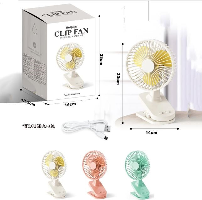 Clip-On Wiederaufladbarer Beweglicher Kopf Tragbarer Ventilator | Karnz