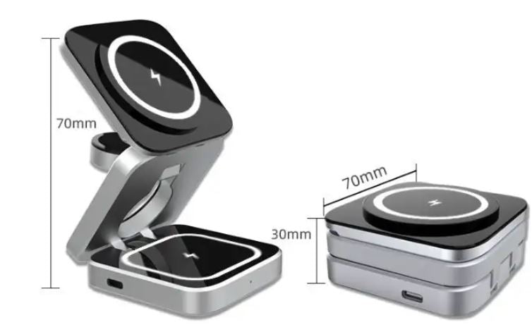 PowerFlex 3-in-1 Ladegerät - Magnetisch & Zusammenklappbar Ladegerät Karnz