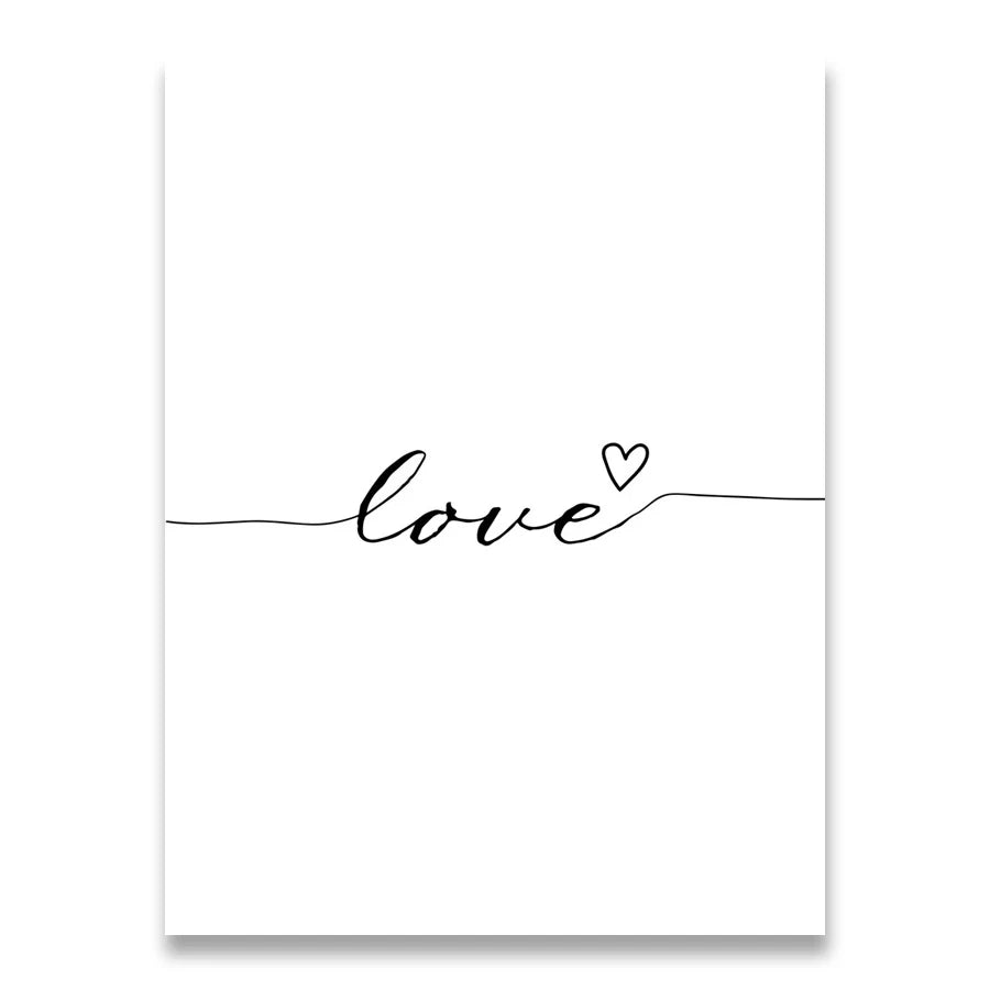 Tägliche Inspirationswörter Wandkunst Feine Kunst Leinwanddrucke Liebe Lächeln Süße Träume Zitate Poster Schwarz Weiß Bilder Für Wohnzimmer Schlafzimmer Kunst Dekor