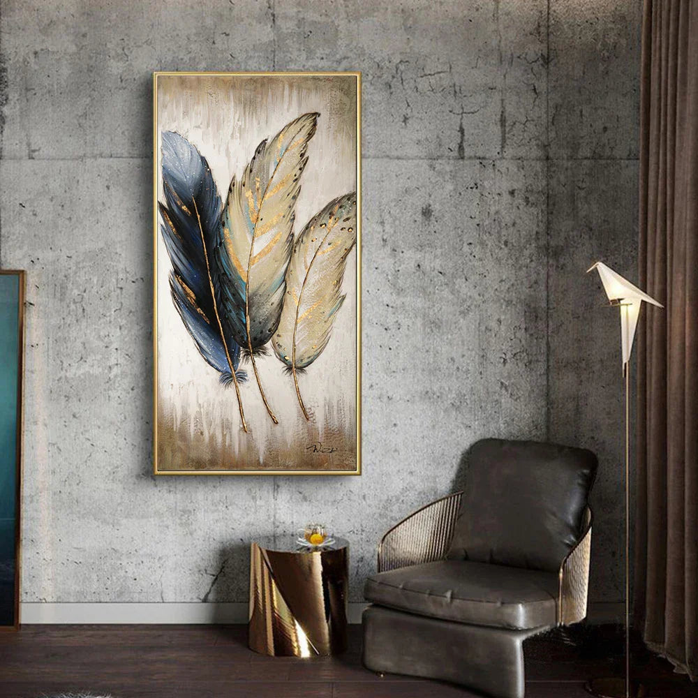 Elegante Federn Große Größen Wandkunst Fine Art Leinwanddrucke Schickes Bild Für Foyer Wohnzimmer Küche Kunst Für Zeitgenössische Inneneinrichtung