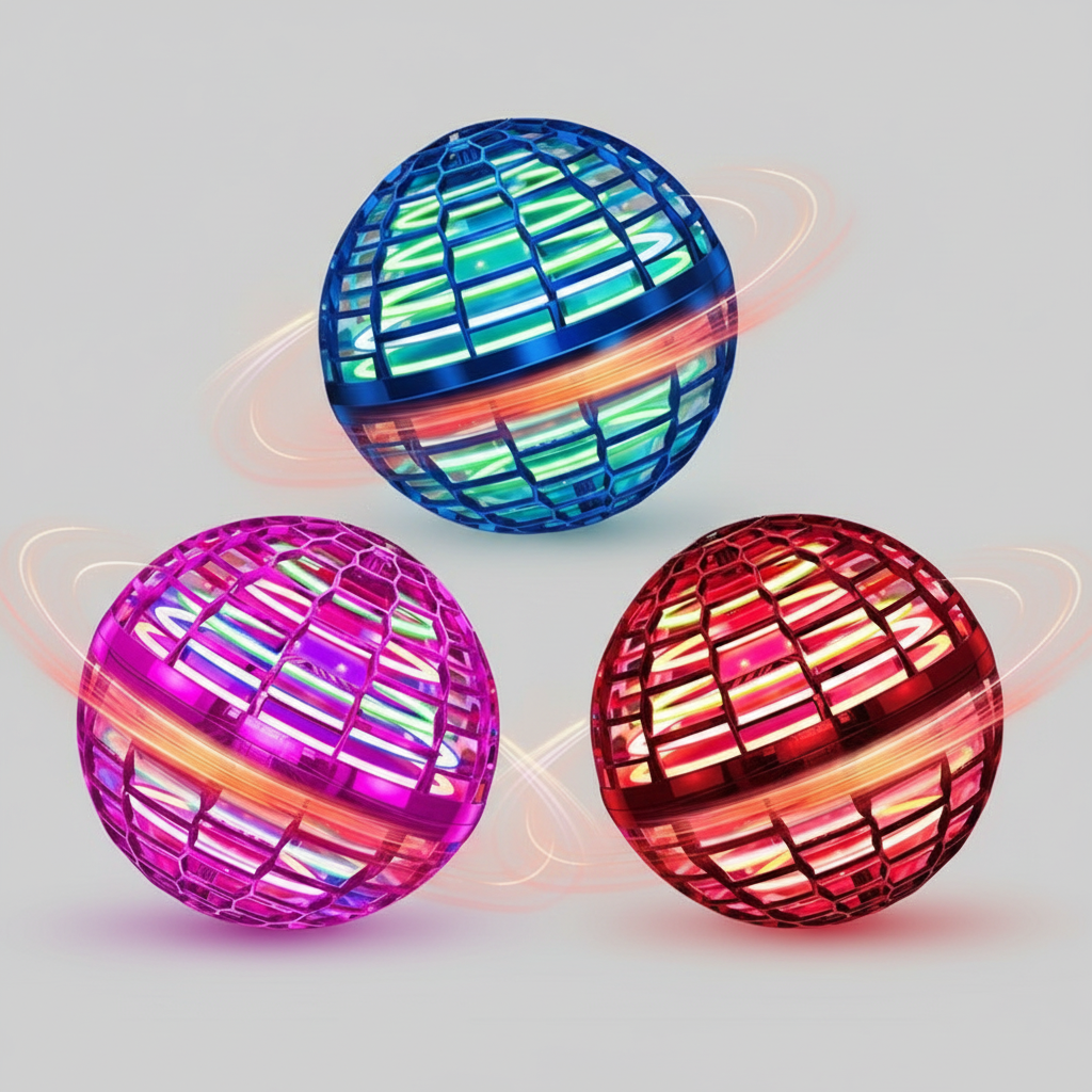 Karnz | Professional Hoverball | Fliegender Orb mit LED-Effekten | Aerodynamisches Bumerang-Design | Bruchfestes Gehäuse | USB-Wiederaufladbar | Interaktives High-Tech Spielzeug
