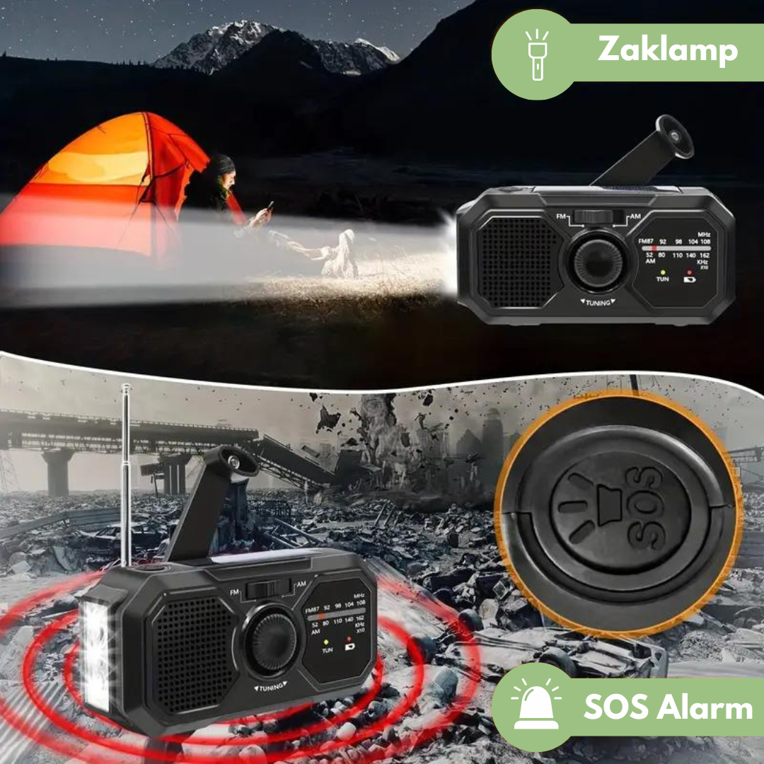 PowerGuard - Multifunktionales Notfallradio mit Solarpanel | Karnz