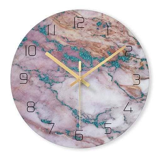 Olive – Elegante Wanduhr mit Marmor-Inspiration