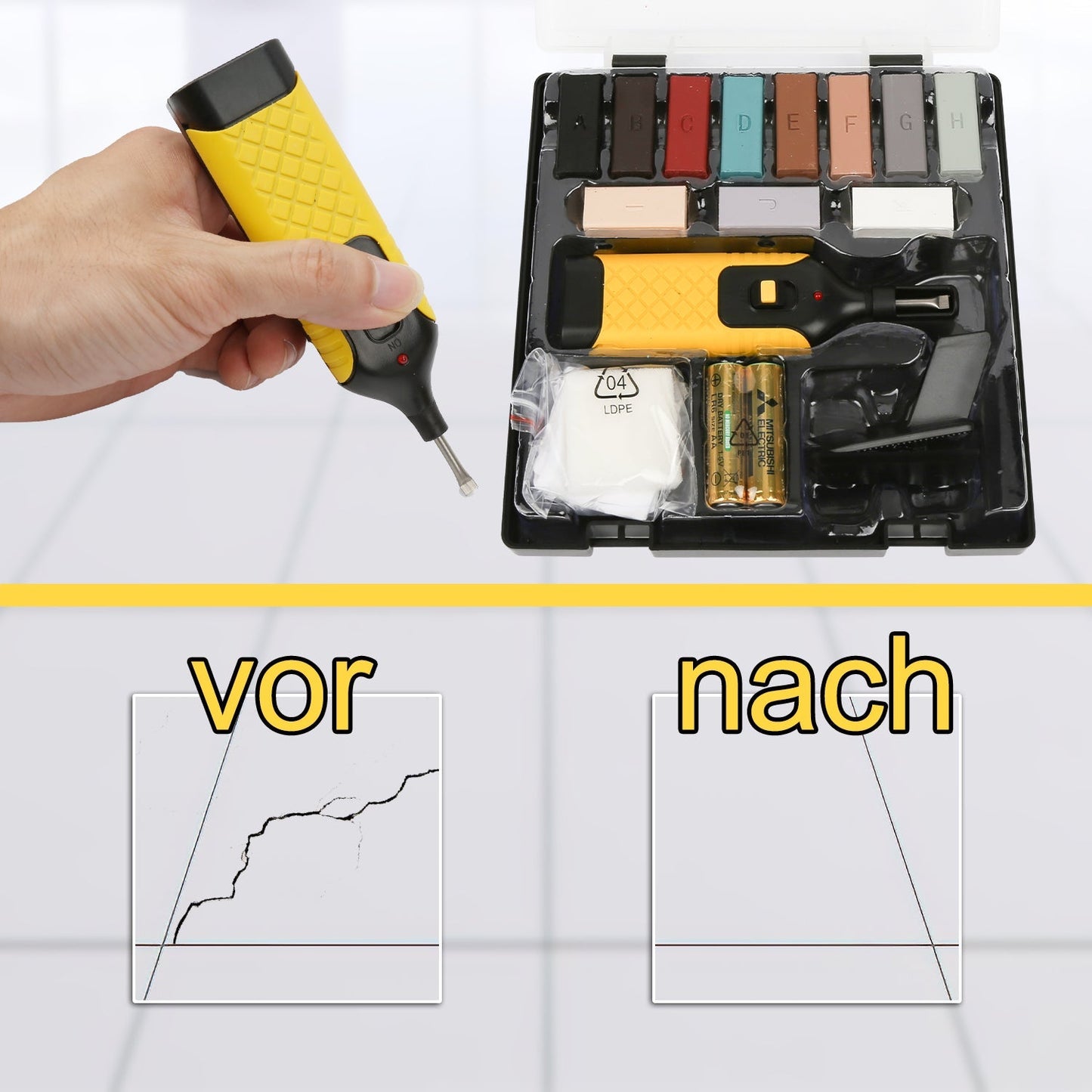Kacheln Fliesen Reparaturset Wachsstangen | Karnz