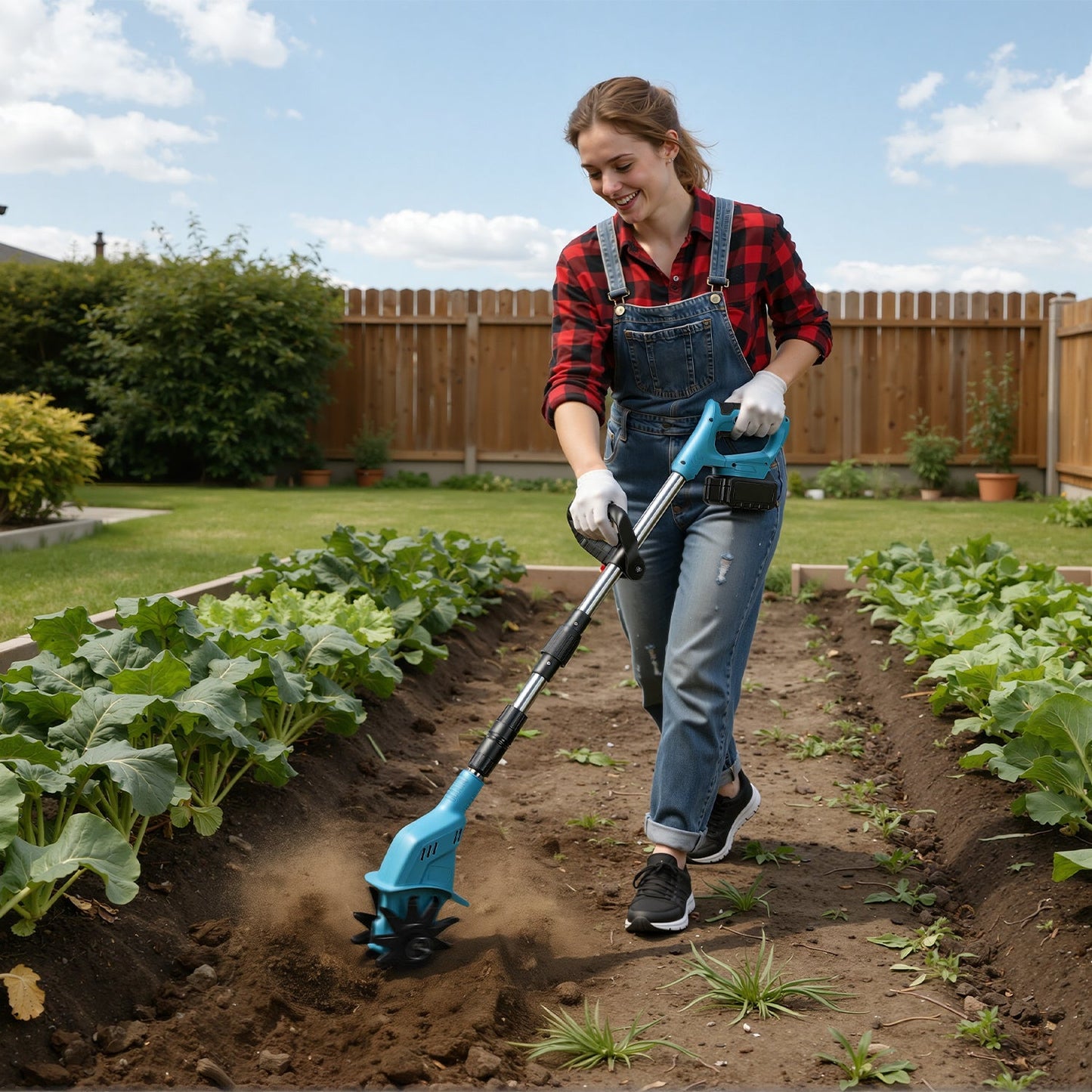 550W Akku Gartenfräse mit 2 Akkus Tragbar | Karnz