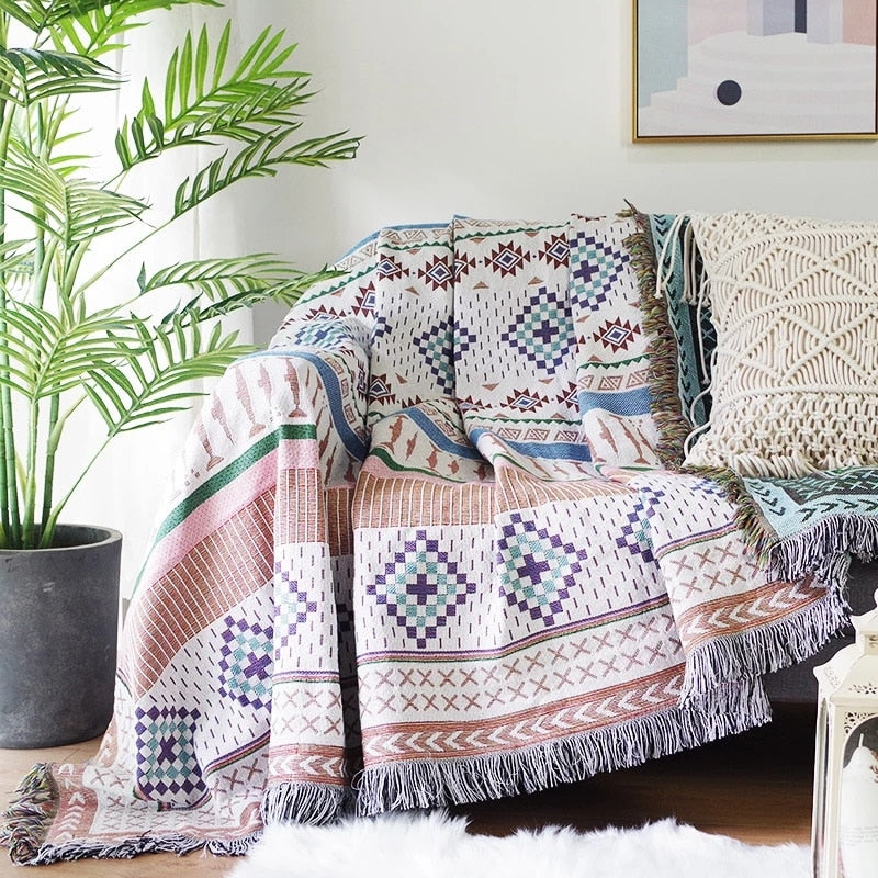 Vintage Kürbis Sofaüberwurf Decke | Karnz