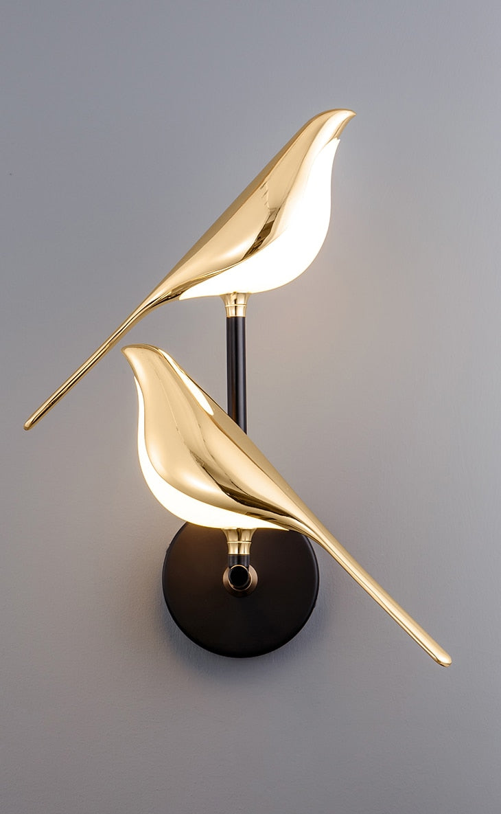 LumiBird - Skandinavische LED-Vogel Wandleuchte | Eleganz und Natur in Einem | Karnz
