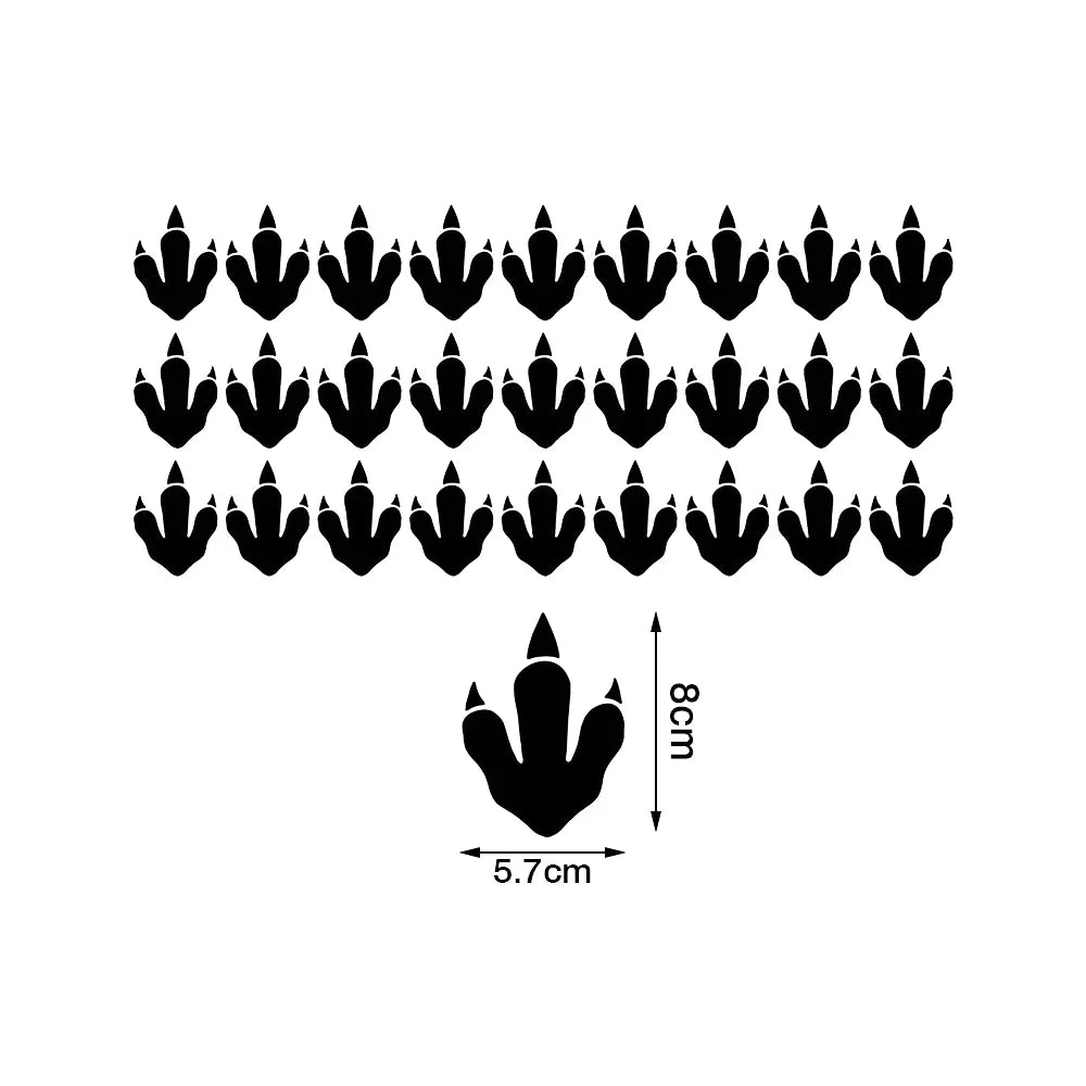 Dino-Fußabdruck-Wandaufkleber Set aus 27 Stück Vinyl PVC Wandsticker für das Kinderzimmer abnehmbar Peel N Stick Aufkleber für das Kinderzimmer kreative DIY Wohnkultur