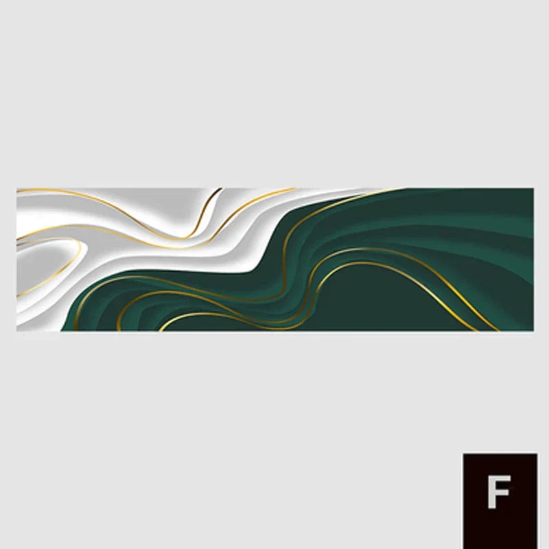 Modern Abstrakt Grün Grau Gold Fließendes Band Wandkunst Feine Kunst Leinwanddrucke Hochformat Bilder Für Wohnzimmer Foyer Treppenhaus Wanddekoration | Karnz
