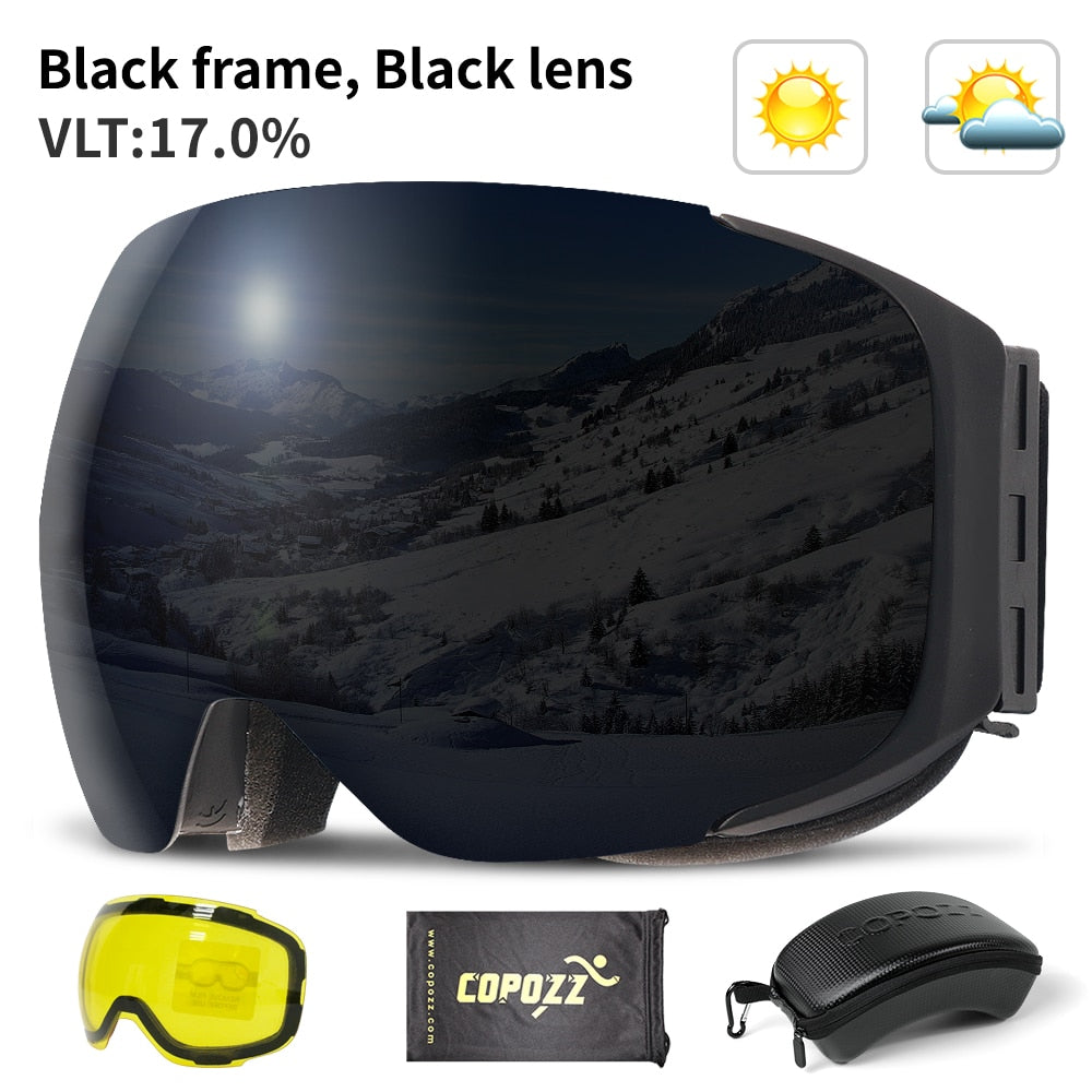 Magnetische UV-Schutz Anti-Beschlag Ski-Schutzbrille | Karnz