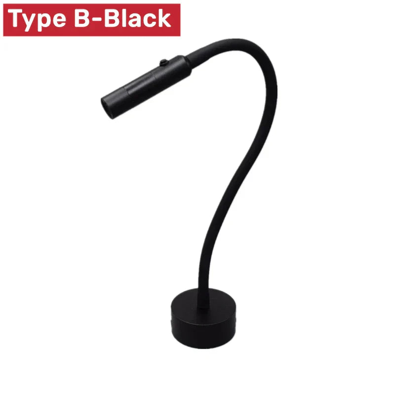 Moderne, flexible LED-Lesewandleuchte mit Schalter für Schlafzimmer und Arbeitszimmer – 1 W/3 W
