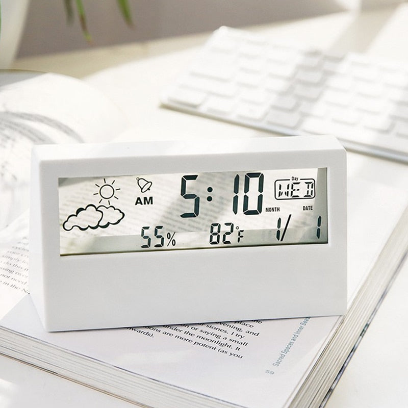 Transparente Kristallvision Multifunktionale Desktop-Uhr | Karnz