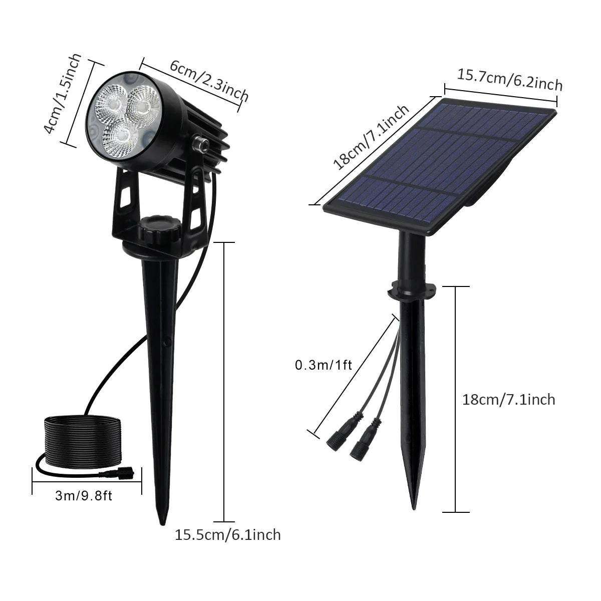Solar-Spotlights 5-teilige Set Karnz