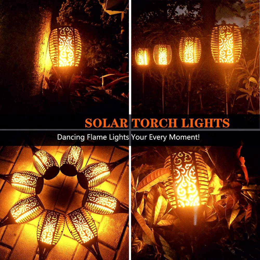 LED Solar Gartentorpedos Deluxe 96 LED (4 Stück) | Karnz
