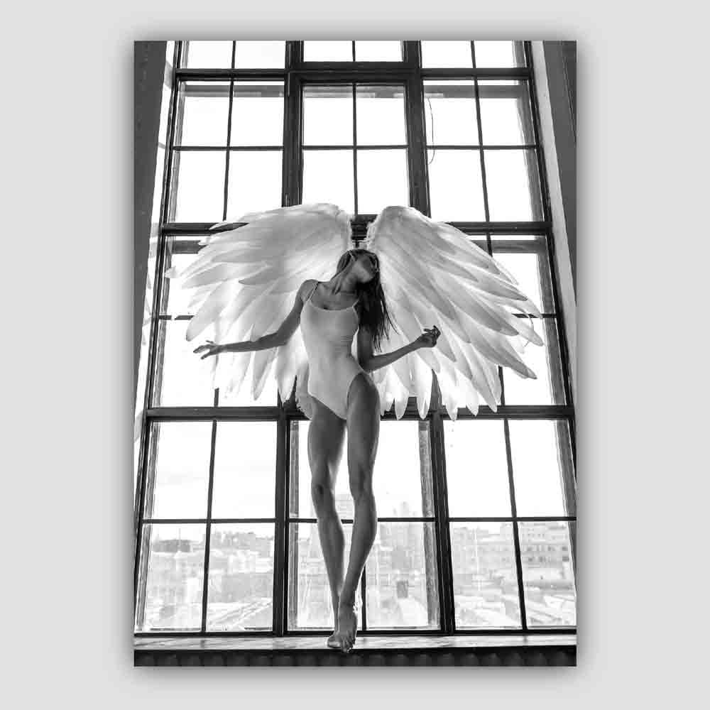 Engel im Fenster – Kunstdruck