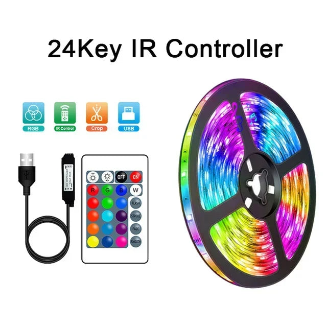 USB LED STRIPE MIT FARBWECHSEL - RGB LICHT FÜR RAUMDEKORATION & TV-HINTERGRUNDBELEUCHTUNG | Karnz
