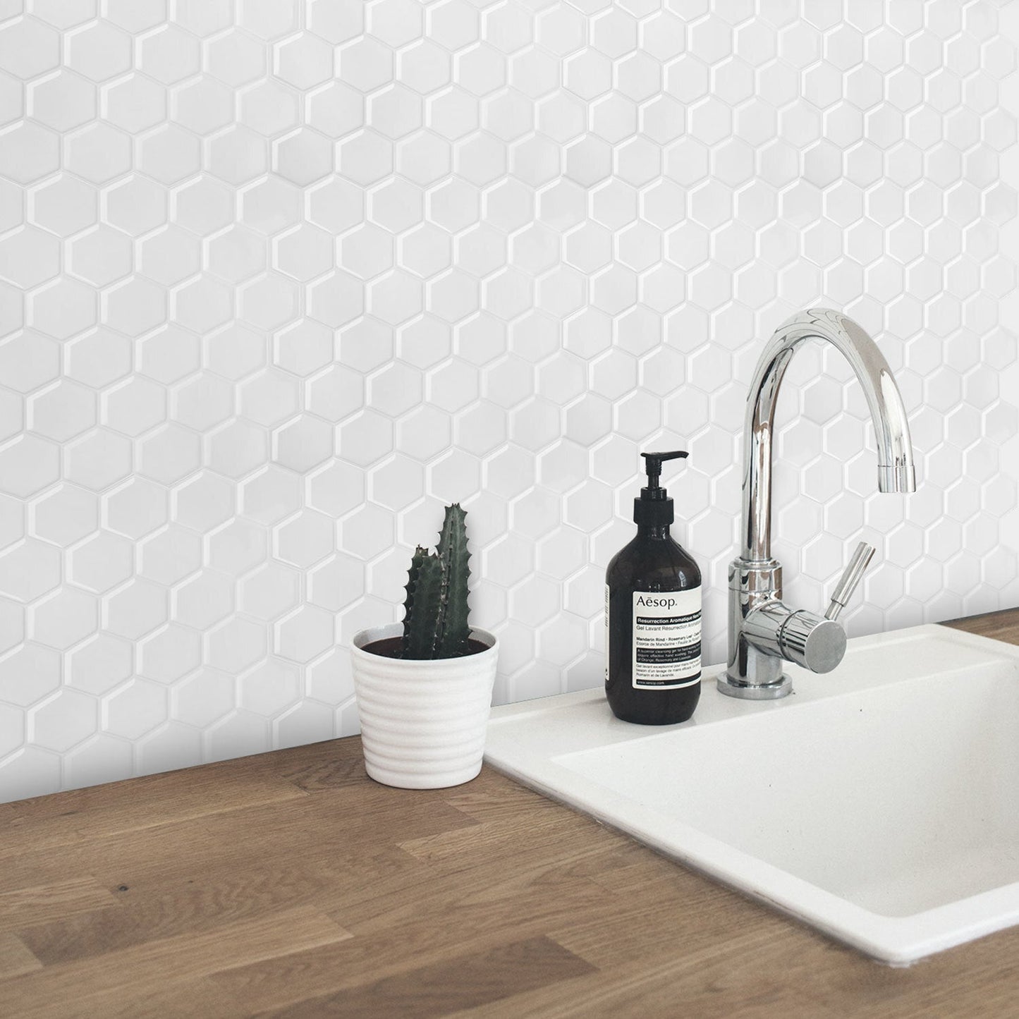 Klebefliesen Selbstklebend 10er Set Hexagon | Karnz
