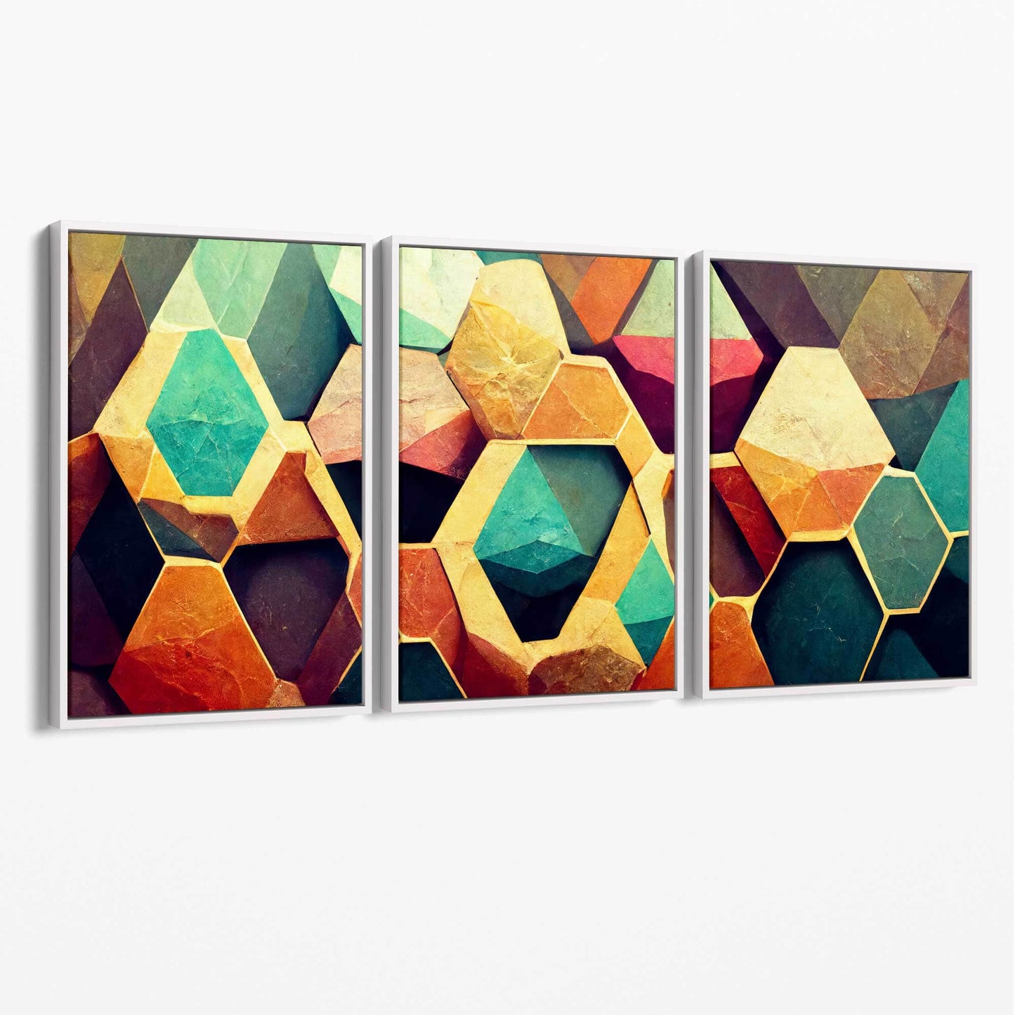 Abstrakter geometrischer Druck als Wandkunst auf Leinwand