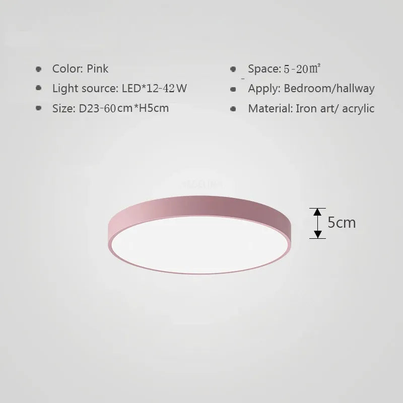 Mehrfarbige LED-Deckenleuchte – Moderne, farbenfrohe Beleuchtung für Wohnzimmer und Schlafzimmer