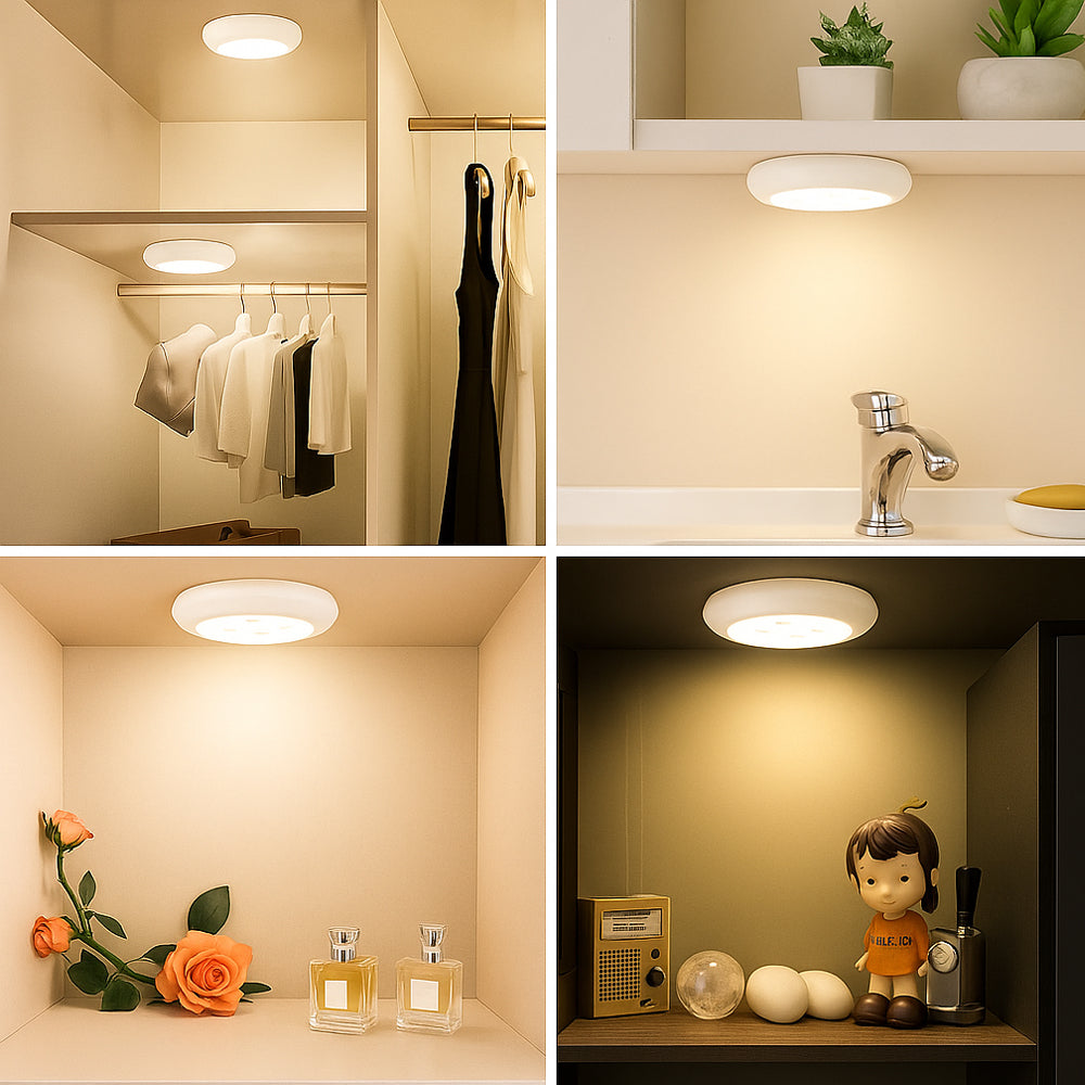 LED Spot (rund) 3 Stk. inkl. Fernbedienung | Karnz