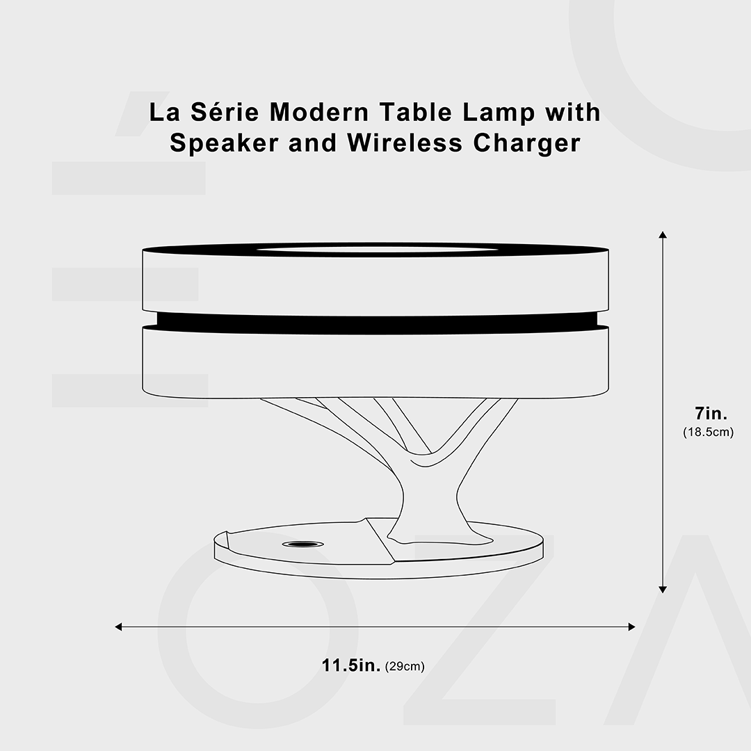 LumeCharge - Minimalistische LED Tischlampe mit kabelloser Ladung | Karnz