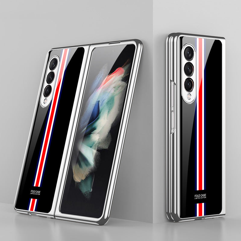 Luxuriöse Schutzhülle aus gehärtetem Glas mit hochwertiger Beschichtung für Samsung Galaxy Z Fold 3 5G