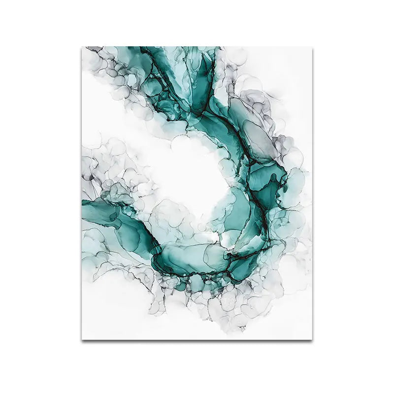 Minimalistische abstrakte grüne Eis-Marmormuster Wandkunst feine Kunstleinwanddrucke Poster Bilder für modernes Wohnzimmer Home Office Kunst Dekor
