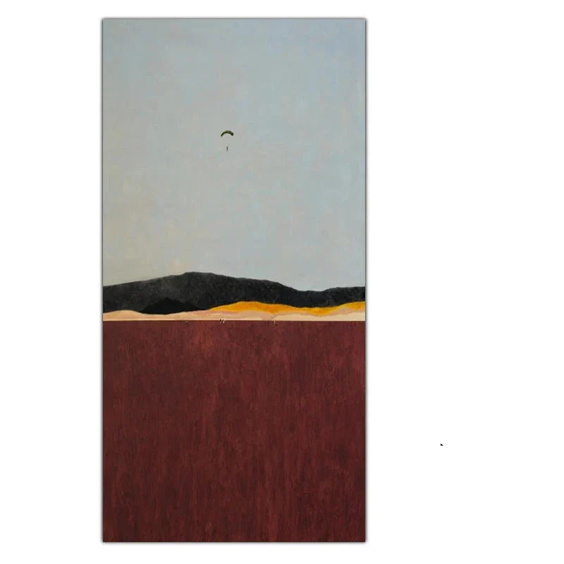 Minimalistische abstrakte Landschaft Wandkunst Fine Art Leinwanddrucke Farbige vertikale Formate Bilder für Wohnzimmer Foyer Empfangsraum Zeitgenössische Kunst Dekor