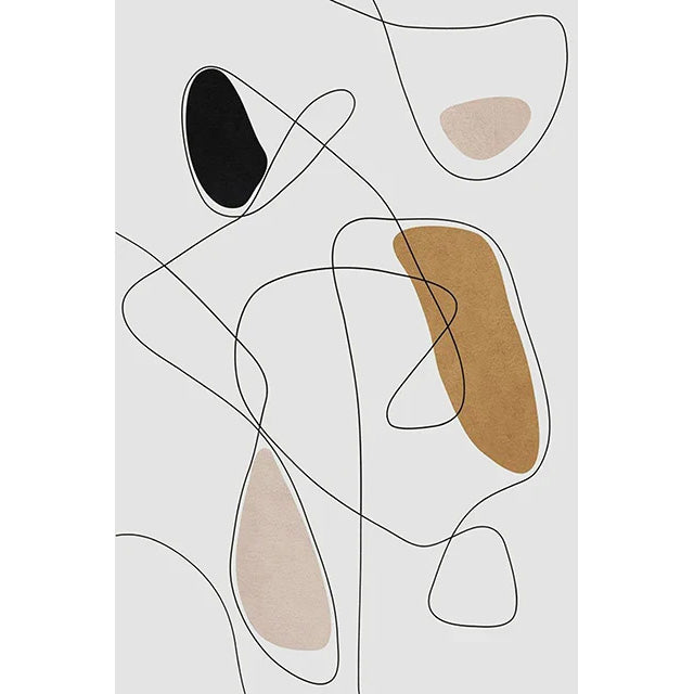 Minimalistische abstrakte Form und Linien Wandkunst Fine Art Leinwanddrucke Kunst für moderne Wohnung Wohnzimmer Schlafzimmer Flur Kunstdekoration