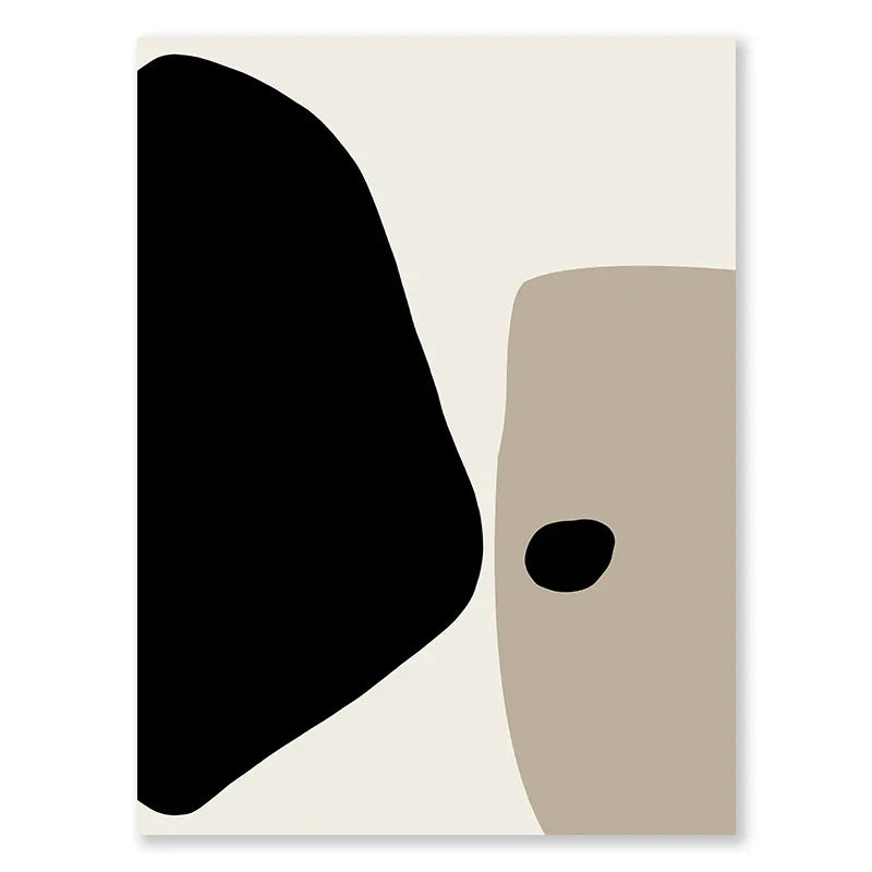 Moderne Schwarze Beige Figure Abstract Wandkunst Fine Art Leinwanddrucke Bilder Für Wohnzimmer Schlafzimmer Kunst Für Zeitgenössische Innenräume | Karnz