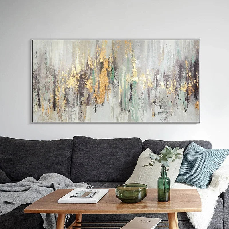 Neutrale Farben Vintage Abstract Grün Beige Grau Wandkunst Fine Art Leinwanddrucke Zeitgenössisches Bild Für Wohnzimmer Schlafzimmer Kunstdekoration | Karnz
