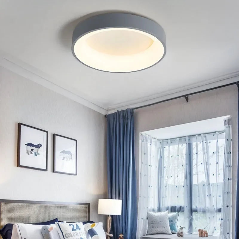AuroraGlans – Skandinavische runde LED-Deckenleuchten für Wohnzimmer und Schlafzimmer