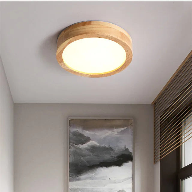 Runde Holz Skandinavische Deckenlampe - NordicLuxe | Karnz