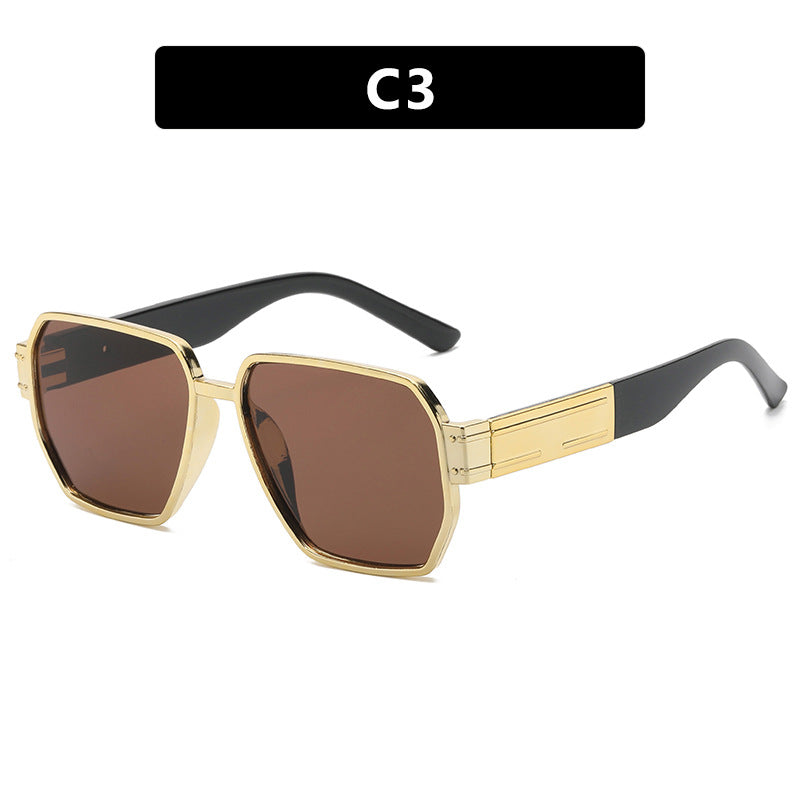 Damen elegante Sonnenbrille mit markantem Geometrie-Rahmen Karnz