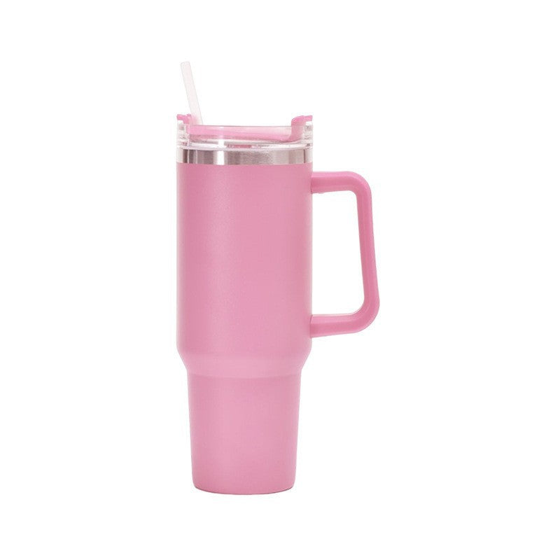 Damen Isolierbecher mit Trinkhalm und ergonomischem Griff Karnz