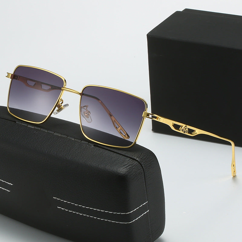 Damen Luxus Sonnenbrille mit markantem Geometrie-Rahmen und polarisierten Gläsern Karnz
