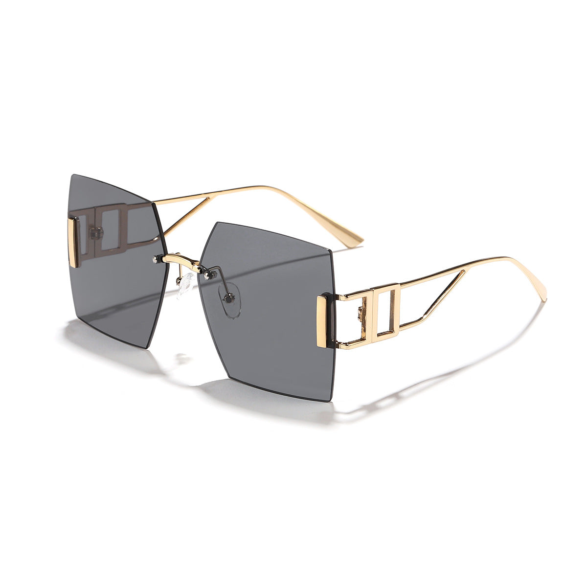 Damen quadratische Sonnenbrille mit luxuriösem Metallrahmen Karnz