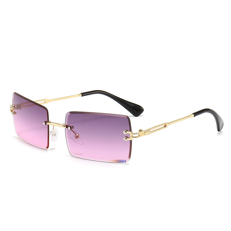 Damen modische rechteckige Sonnenbrille mit Gradient-Gläsern Karnz