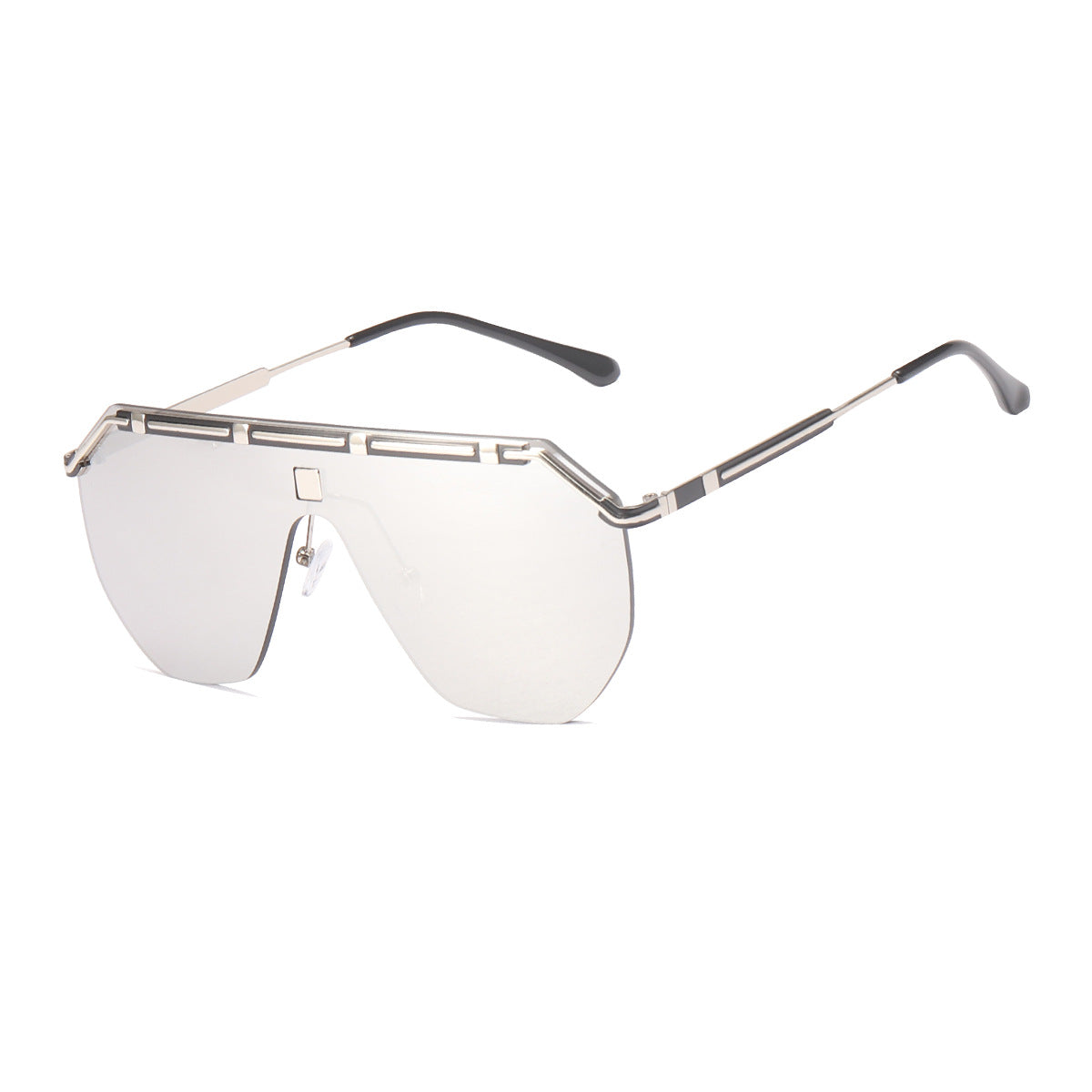 Damen geometrische Oversized-Sonnenbrille Karnz