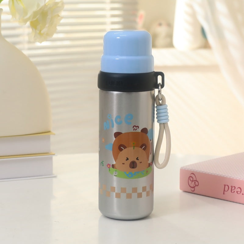 Damen Isolierflasche mit Tiermotiv und Trageschlaufe Karnz