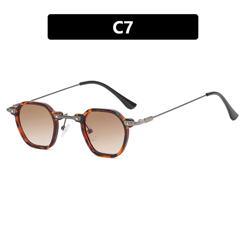 Damen stilvolle Sonnenbrille mit einzigartiger sechseckiger Form und robustem Rahmen Karnz
