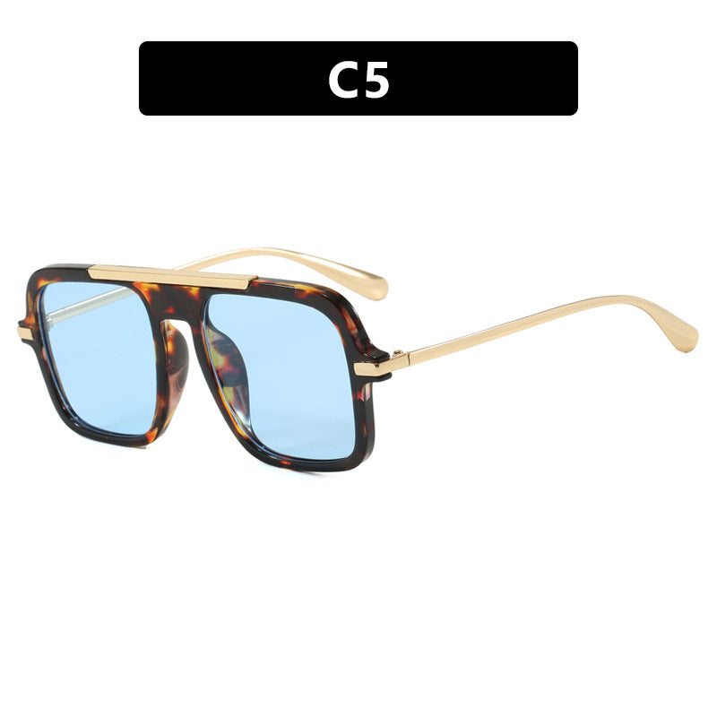 Damen quadratische Sonnenbrille mit luxuriösem Metallrahmen und robusten Gläsern Karnz