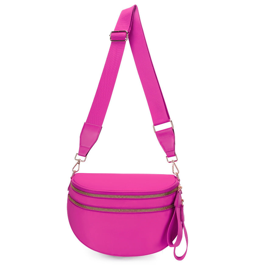 Damen modische Crossbody-Tasche mit zwei Fächern Karnz