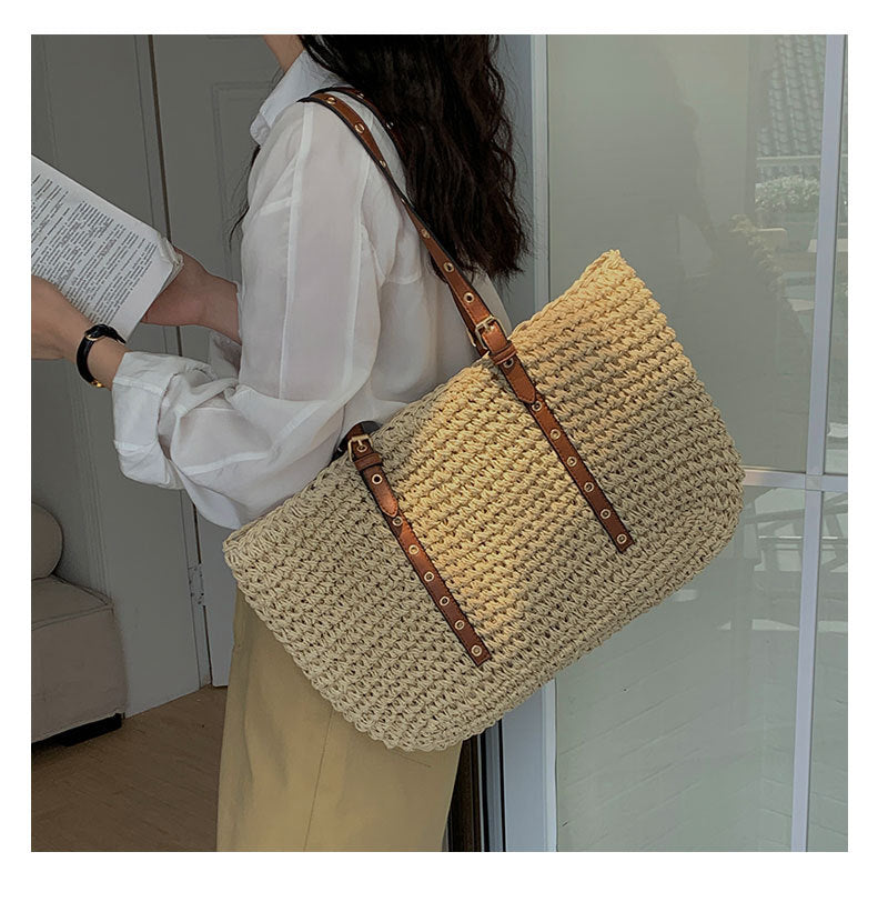 Damen Modische Handtasche mit modernem Flechtdesign Karnz